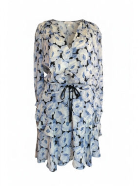 REISS Maddy Floral Print Flippy Dress